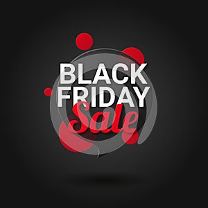 Black Friday sale banner with chat bubble.