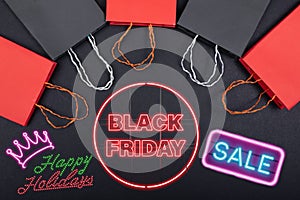 Black Friday sale banner with dark background