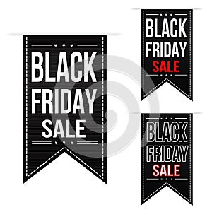 Black friday sale banner design set