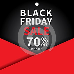 Black friday sale banner design template background.