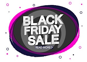 Black Friday Sale, banner design template, discount tag, special offer, donâ€™t miss out, vector illustration