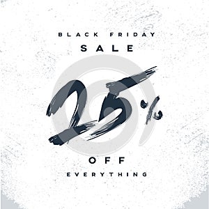 Black Friday sale banner with percentage discounts on special offers. Shopping poster vector background.