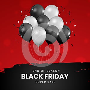 Black Friday sale banner. Social media vector illustration template for website and mobile website development, email and newslett