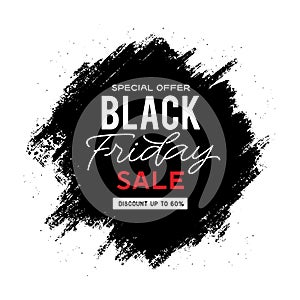 Black Friday Sale banner vector illustration.