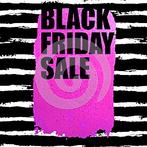 Black Friday Sale banner with watercolor spot