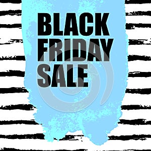 Black Friday Sale banner with watercolor spot