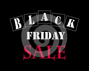 `Black Friday Sale`. Black background. The design of the banner / advertisement