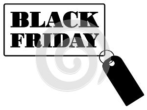 Black Friday sale black sticker