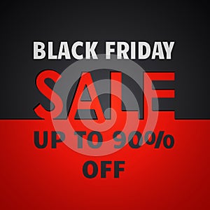 Black Friday Sale black, white and red design