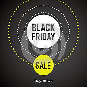 Black Friday Sale. Buy now. Promotion banner. Vector illustration, flat design