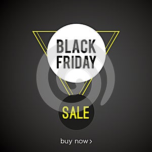 Black Friday Sale. Buy now. Promotion banner. Vector illustration, flat design