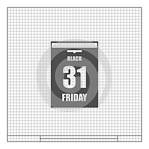 Black Friday Sale Calendar date page