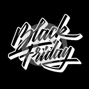 Black Friday Sale Calligraphy Lettering Badge Template