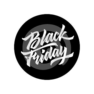Black Friday Sale Calligraphy Lettering Badge Template