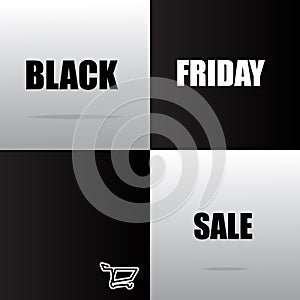 Black friday sale design black and white