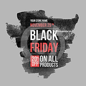 Black friday sale design template. conceptual layout for web and print.