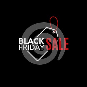 Black Friday sale design template. Creative banner. Vector illus