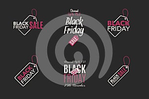 Black Friday sale design template. Creative banner. Vector illus