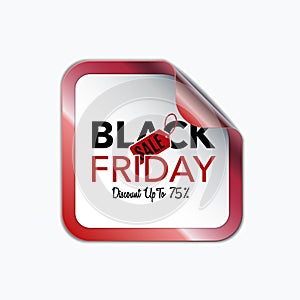 Black Friday sale design template. Creative banner. Vector illus