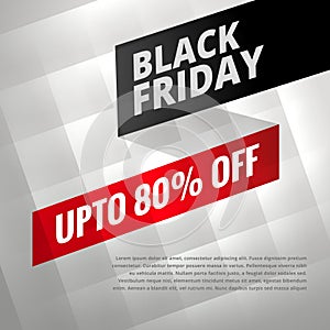 Black friday sale discount poster with shiny silver background