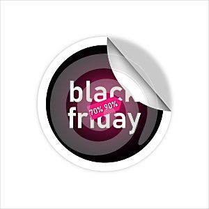black friday, sale, discounts, sticker, icons for web site, business, shop, sale of clothes, toys, goods vector illustration