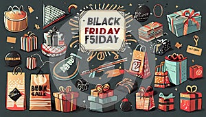 Black Friday Sale Elements Set