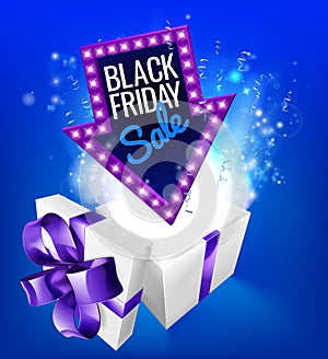 Black Friday Sale Gift Exploding Sign