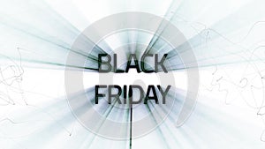 Black Friday Sale, glowing over white background