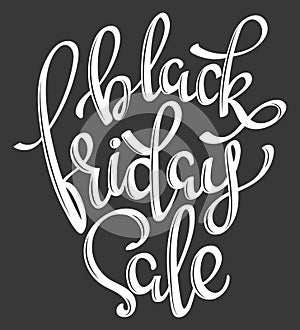 Black Friday Sale, hand drawn lettering text
