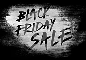 Black friday sale hand paint poster banner