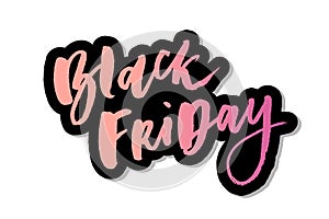 Black Friday Sale handmade lettering, calligraphy for logo, banners, labels, badges, prints, posters, web.