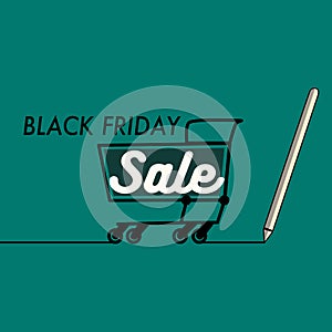 Black Friday Sale.  illustration Advertising Poster design templat. photo