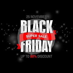 Black Friday sale inscription best design template. Black Friday