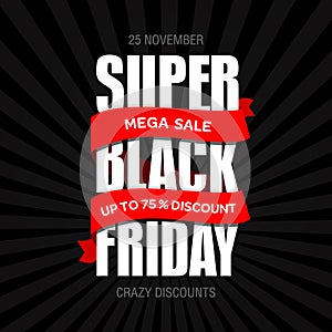 Black Friday sale inscription best design template. Black Friday