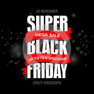 Black Friday sale inscription best design template. Black Friday