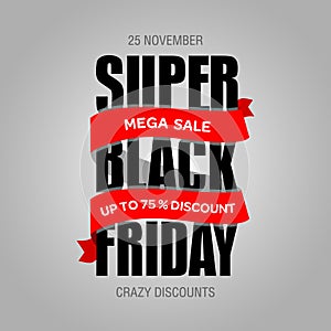 Black Friday sale inscription best design template. Black Friday banner vector