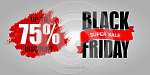 Black Friday sale inscription best design template. Black Friday banner vector