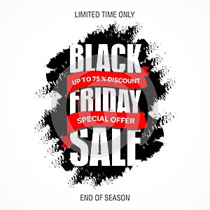 Black Friday sale inscription best design template. Black Friday banner vector