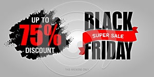 Black Friday sale inscription best design template. Black Friday banner vector