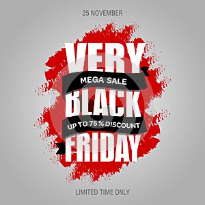 Black Friday sale inscription best design template. Black Friday banner vector