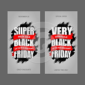 Black Friday sale inscription best design template. Black Friday banner vector