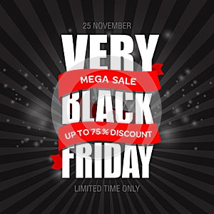 Black Friday sale inscription best design template. Black Friday banner vector