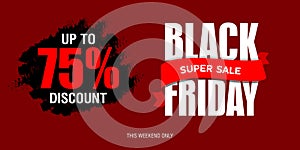 Black Friday sale inscription best design template. Black Friday banner vector