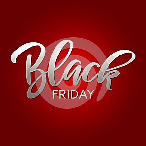 Black Friday sale inscription design template and banner. Discount offer presentation. Creative concept for sales season.