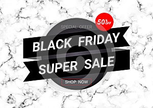 Black Friday sale inscription design template, Concept of advertising for seasonal offer with abstract background.