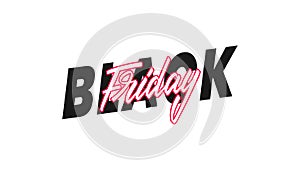 Black Friday sale lettering label badge design