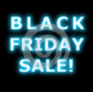 Black Friday sale neon on black