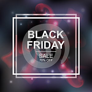 Black Friday sale neon black banner design