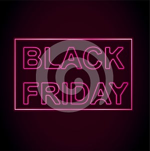 Black Friday sale neon sign banner