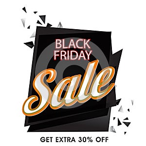 Black Friday Sale Paper Banner or Tag.